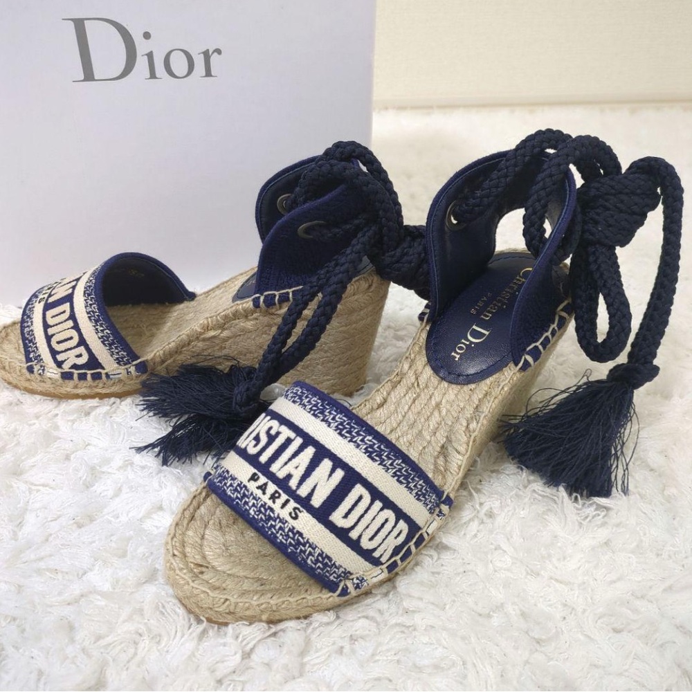 New Dior Granville Espadrille Heels 5.5